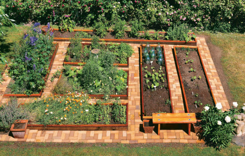 Build Brick Garden Pathways Finegardening, How To Make Raised Garden Beds With Brick