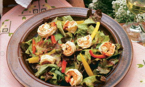 Warm Shrimp Salad with Ginger-Tarragon Dressing