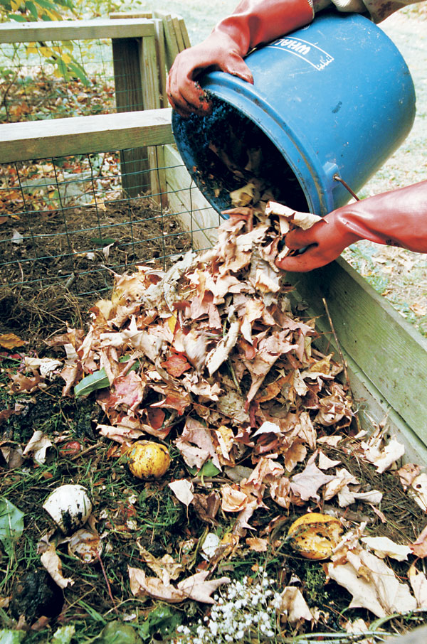 Composting kitchen scraps