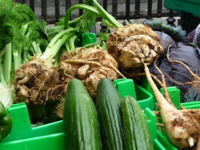 Celeriac, also known as celery root