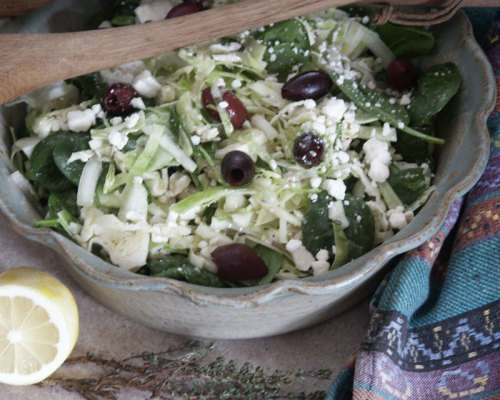Greek Salad with Thyme Vinaigrette