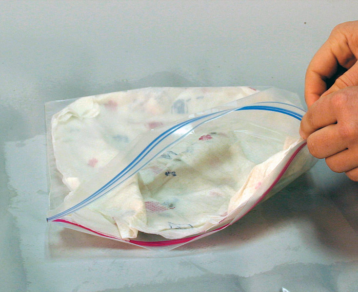 seed blanket in plastic bag