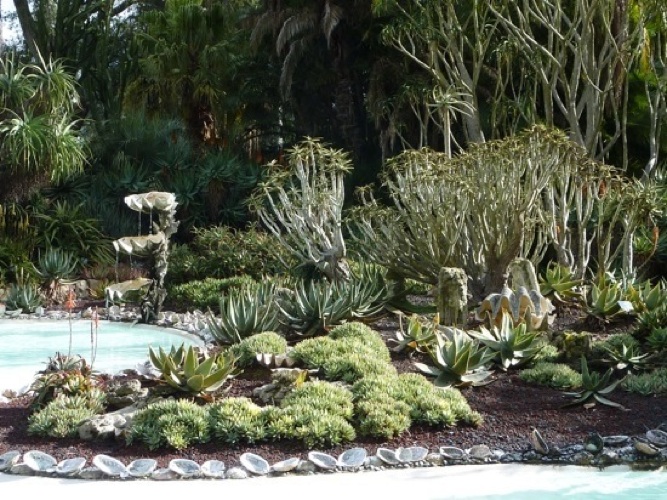 Aloe Garden at Ganna Walska Lotusland, Montecito CA, tour stop.