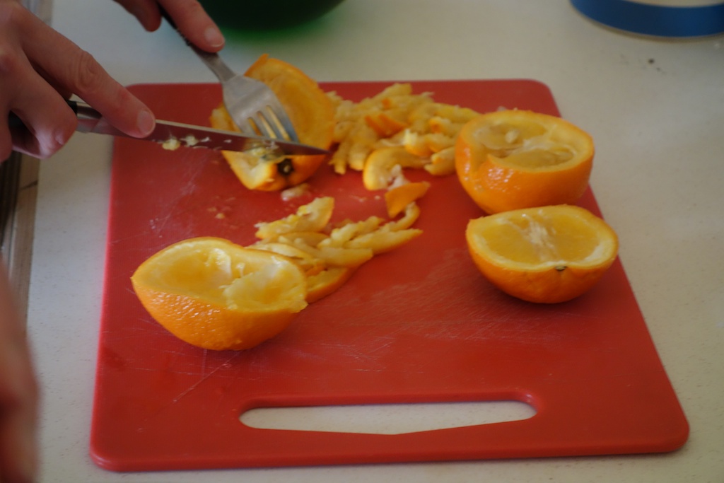 Chopping Seville Oranges